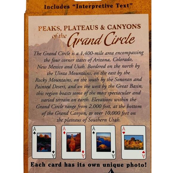Playing Cards Sealed Peaks Plateaus & Canyons of the Grand Circle 54 Photos - Picture 5 of 5
